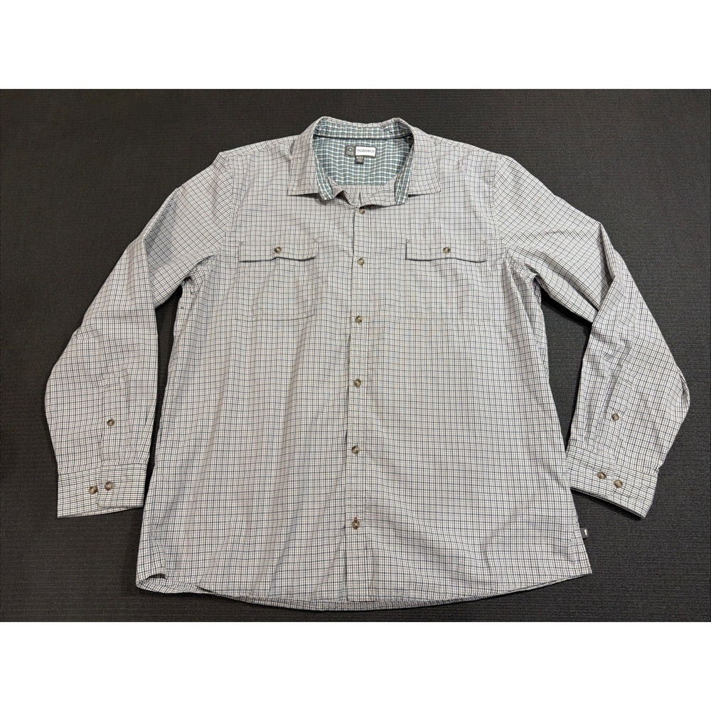 Toad&Co Debug Lightness Blue White Check Insect Shield Shirt XXL‎